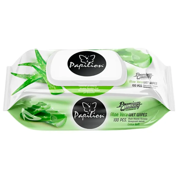 Șervețele umede Papilion Wet Wipes Cantitatea în set - 100 photo 1 Șervețele umede Papilion Wet Wipes Cantitatea în set - 100 photo 1