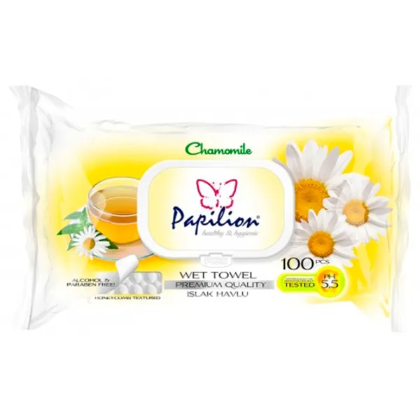 Șervețele umede Papilion Wet Wipes Cantitatea în set - 100 photo 1 Șervețele umede Papilion Wet Wipes Cantitatea în set - 100 photo 1