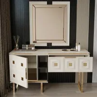 Masă de toaletă Modalife Vanesa dresser PAL / Gold photo 4