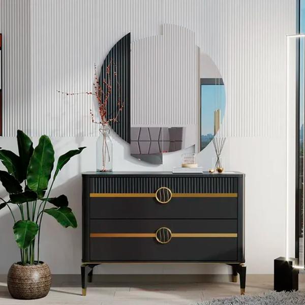 Masă de toaletă Moda Life Bella dresser PAL/ Black photo 1 Masă de toaletă Moda Life Bella dresser PAL/ Black photo 1