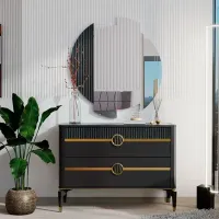 Masă de toaletă Moda Life Bella dresser PAL/ Black