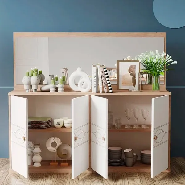 Masă de toaletă Moda Life Alvin console PAL/ White photo 2 Masă de toaletă Moda Life Alvin console PAL/ White photo 2