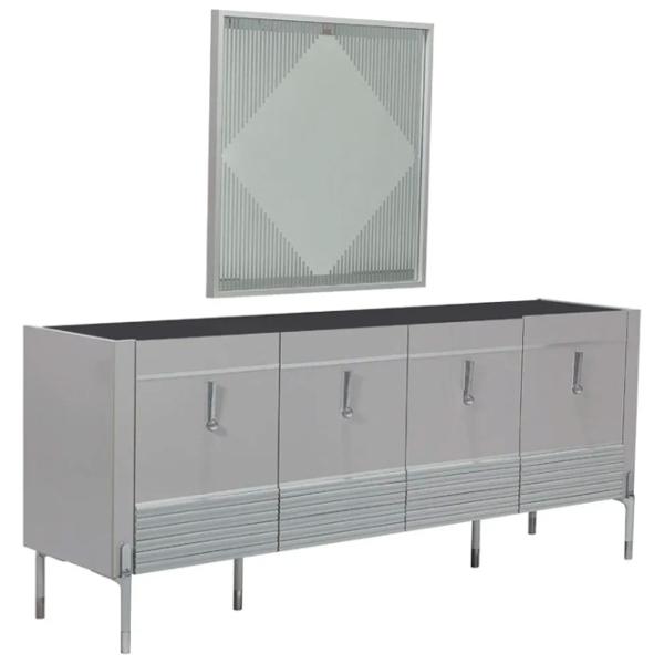 Masă de toaletă Moda Life Romeo console PAL/ Gray photo 1