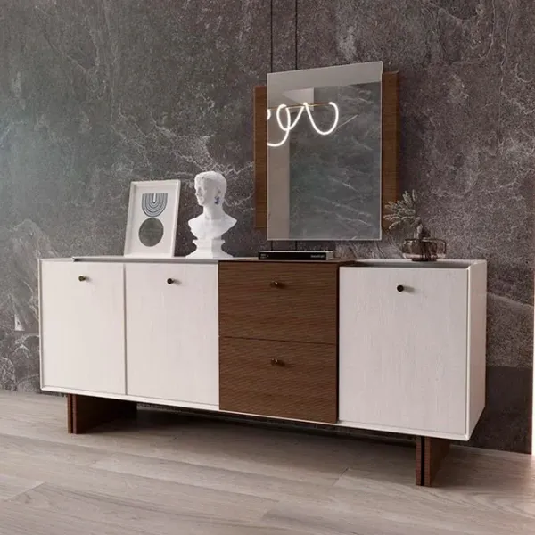 Masă de toaletă Moda Life Linen console PAL/ White photo 2 Masă de toaletă Moda Life Linen console PAL/ White photo 2