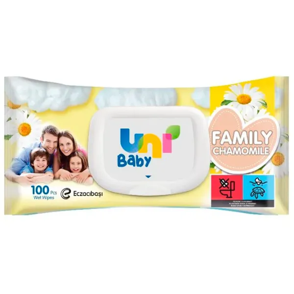 Șervețele umede Uni Baby Family Cantitatea în set - 100 photo 1 Șervețele umede Uni Baby Family Cantitatea în set - 100 photo 1