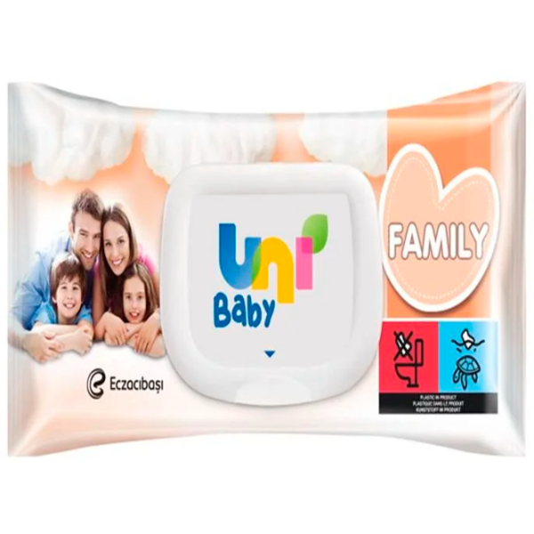 Șervețele umede Uni Baby Family Cantitatea în set - 100 photo 1 Șervețele umede Uni Baby Family Cantitatea în set - 100 photo 1