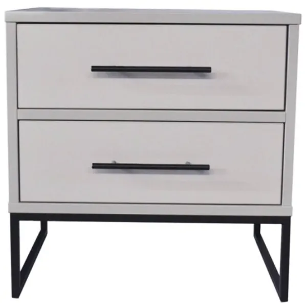 Noptiere Deco Fabiana 50 x 50 x 40/ PAL/ White photo 1
