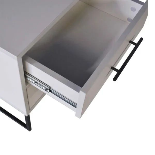 Noptiere Deco Fabiana 50 x 50 x 40/ PAL/ White photo 4