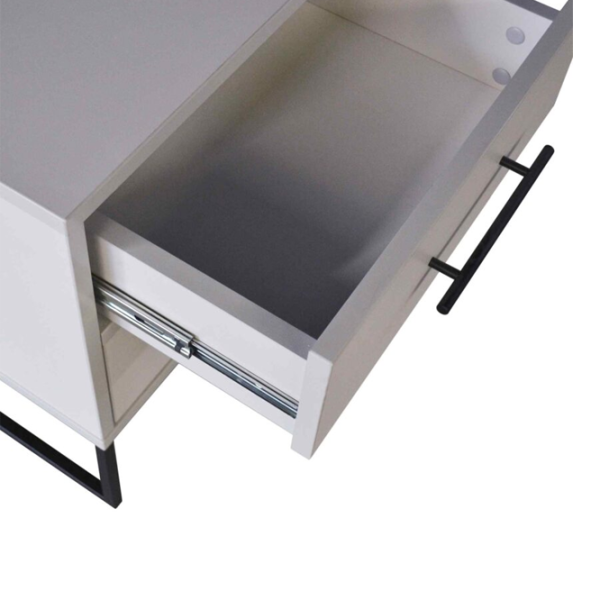 Noptiere Deco Fabiana 50 x 50 x 40/ PAL/ White photo 4