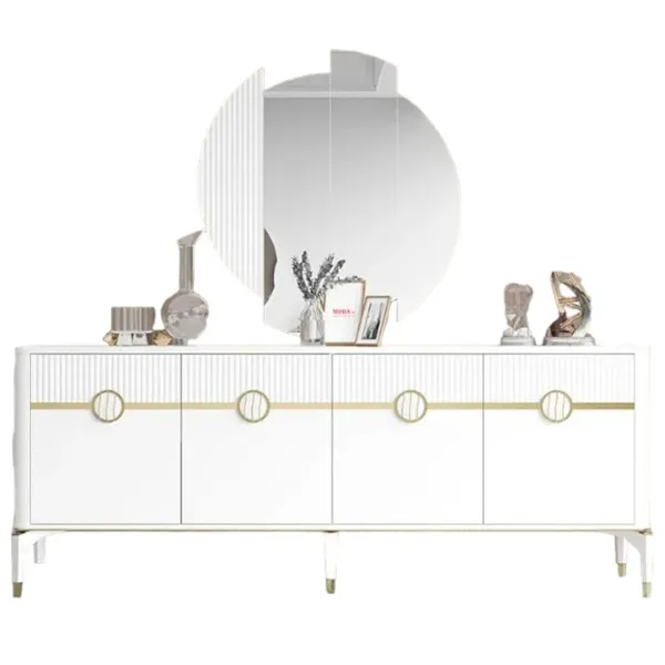 Туалетный столик Moda Life Gold bella ЛДСП/ White photo 1