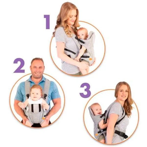 Marsupiu pentru copii DreamBaby G265 (9312742402655) 15 kg/ Gray photo 4