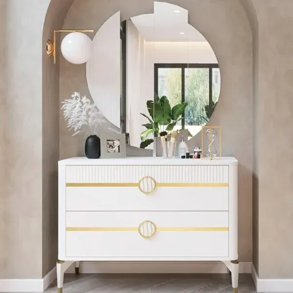 Туалетный столик Moda Life Gold bella dresser ЛДСП/ White photo 1