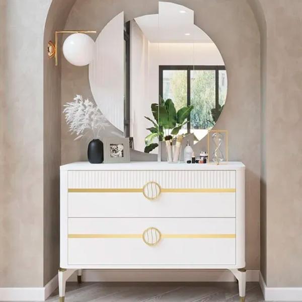 Туалетный столик Moda Life Gold bella dresser ЛДСП/ White photo 1