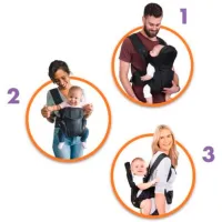 Marsupiu pentru copii DreamBaby G296 (9312742402969) 15 kg/ Black photo 4