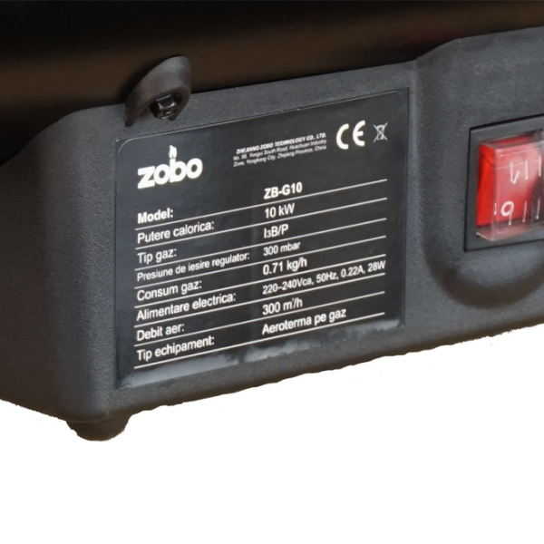Тепловая пушка Zobo ZB-G10 10000 Вт/ 200 м²/ 300 м³/ ч photo 4