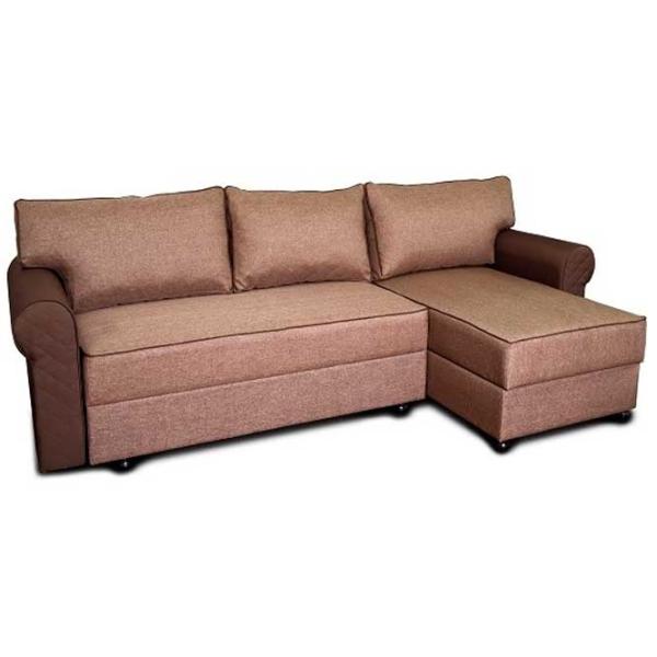 Угловой диван Mobilier Victoria Clasic (Lux 03+Haiti 05 PIK 1) Ткань/ Светло-коричневый photo 1