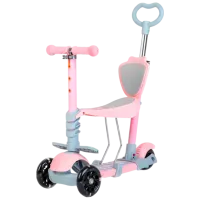 Trotinetă pentru copii cu trei roți Baby Mix Multi (8596164153796) 30 kg/ Pink