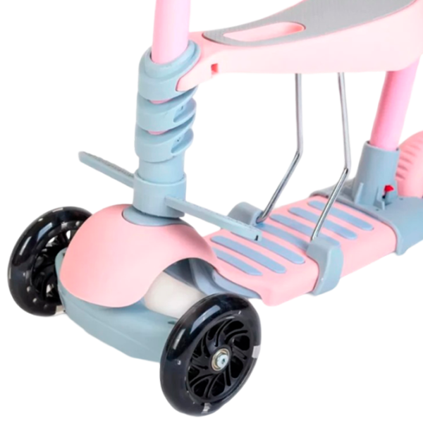 Детский трёхколёсный самокат Baby Mix Multi (8596164153796) 30 кг/ Pink photo 4