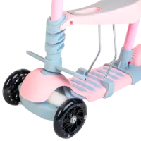 Trotinetă pentru copii cu trei roți Baby Mix Multi (8596164153796) 30 kg/ Pink photo 4