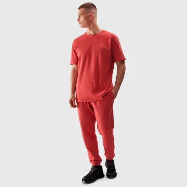 Tricou pentru bărbați 4F 4FWSS24TTSHM1286 100% bumbac/ Red photo 4