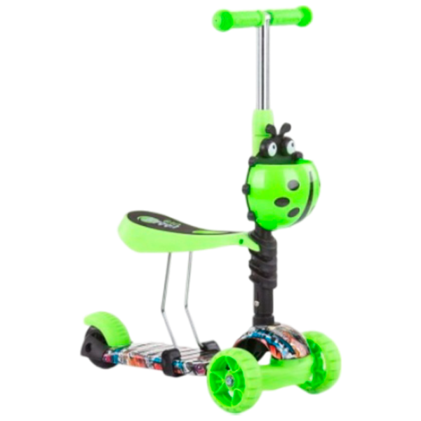 Trotinetă pentru copii cu trei roți Chipolino Kiddy Evo (3800931044602) 20 kg/ Green photo 1