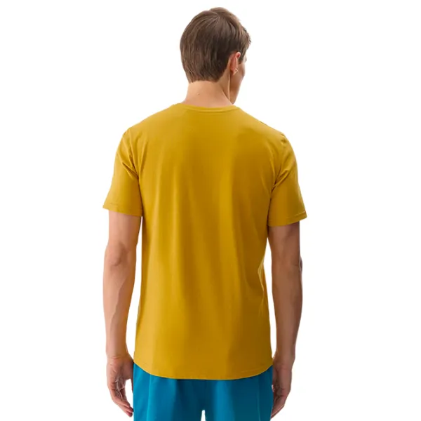 Tricou pentru bărbați 4F 4FWSS24TTSHM1156 100% bumbac/ Yellow photo 3