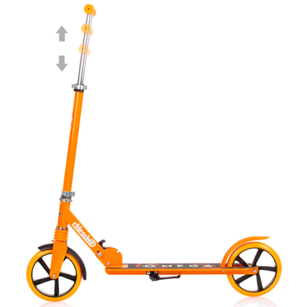 Детский двухколёсный самокат Chipolino Omega (3800931055462) 100 кг/ Оранжевый photo 3