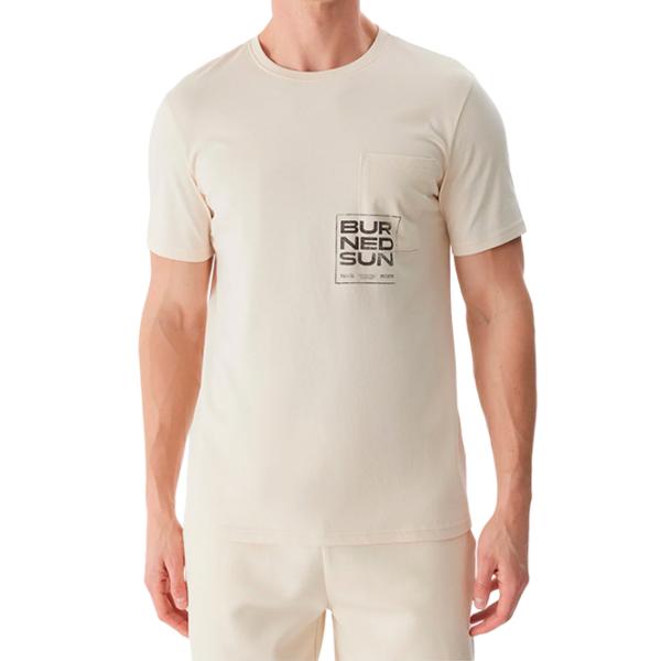 Tricou pentru bărbați 4F 4FWSS24TTSHM1284 100% bumbac/ Beige photo 1