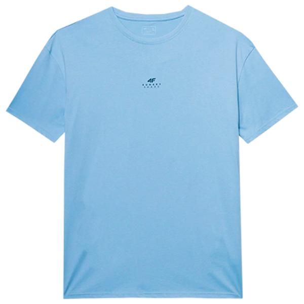 Tricou pentru bărbați 4F 4FWSS24TTSHM1287 100% bumbac/ Blue photo 1
