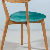 Scaun de bucătărie Mobicasa ISKU Stofă/ Turquoise Brown photo 5