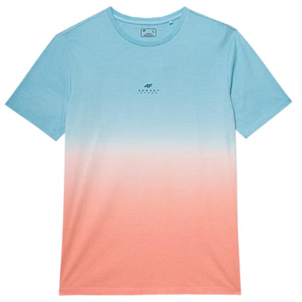Tricou pentru bărbați 4F 4FWSS24TTSHM1290 100% bumbac/ Blue photo 1
