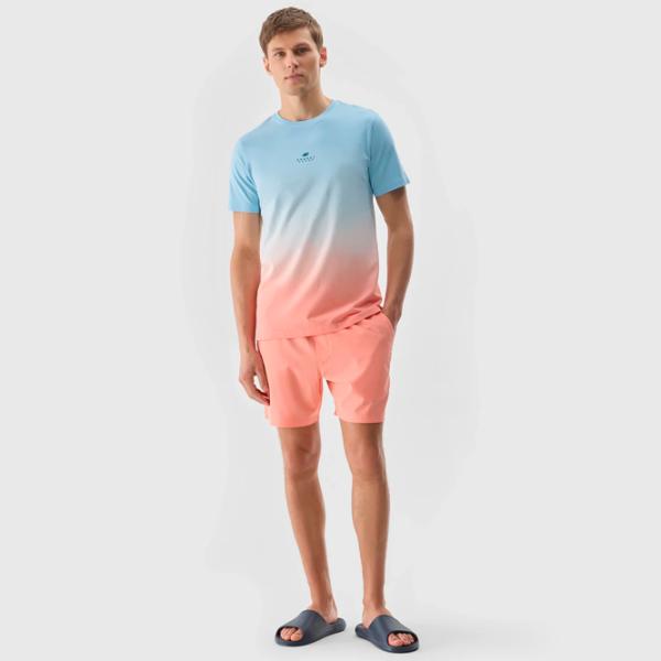 Футболка для мужчин 4F 4FWSS24TTSHM1290 100% хлопок/ Blue photo 4