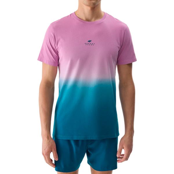 Tricou pentru bărbați 4F 4FWSS24TTSHM1290 100% bumbac/ Purple photo 2