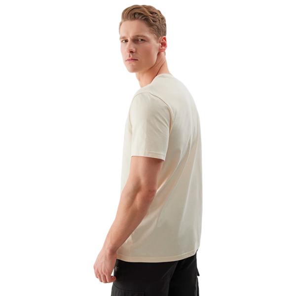 Tricou pentru bărbați 4F 4FWSS24TTSHM1317 100% bumbac/ Beige photo 2