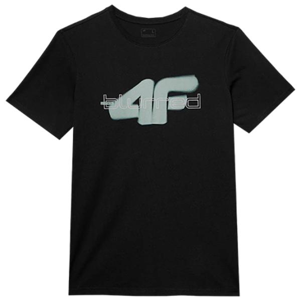 Tricou pentru bărbați 4F 4FWSS24TTSHM1317 100% bumbac/ Black photo 1