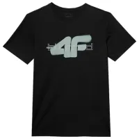 Tricou pentru bărbați 4F 4FWSS24TTSHM1317 100% bumbac/ Black