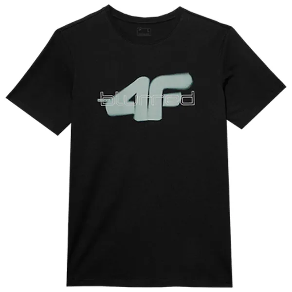 Футболка для мужчин 4F 4FWSS24TTSHM1317 100% хлопок/ Black photo 1