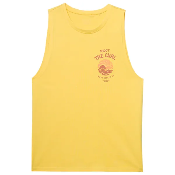 Tricou pentru bărbați 4F 4FWSS24TTSHM1319 100% bumbac/ Yellow photo 1