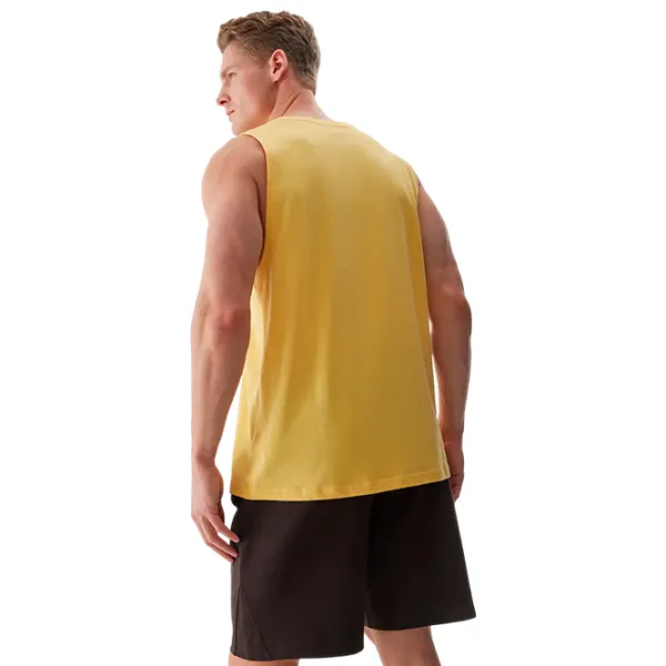 Tricou pentru bărbați 4F 4FWSS24TTSHM1319 100% bumbac/ Yellow photo 3