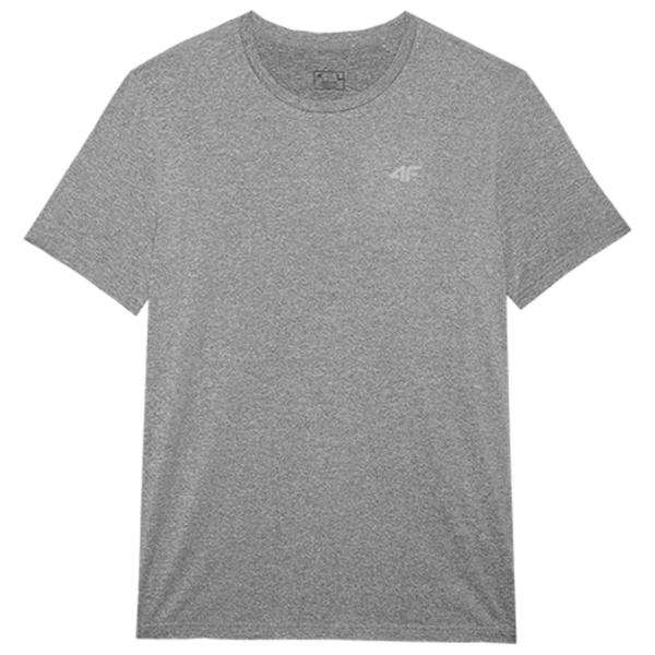 Tricou pentru bărbați 4F 4FWSS24TFTSM599 100% bumbac/ Gray photo 1