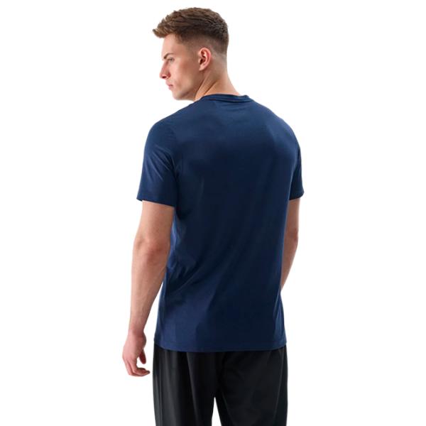 Tricou pentru bărbați 4F 4FWSS24TFTSM599 90% poliester/ Navy photo 3