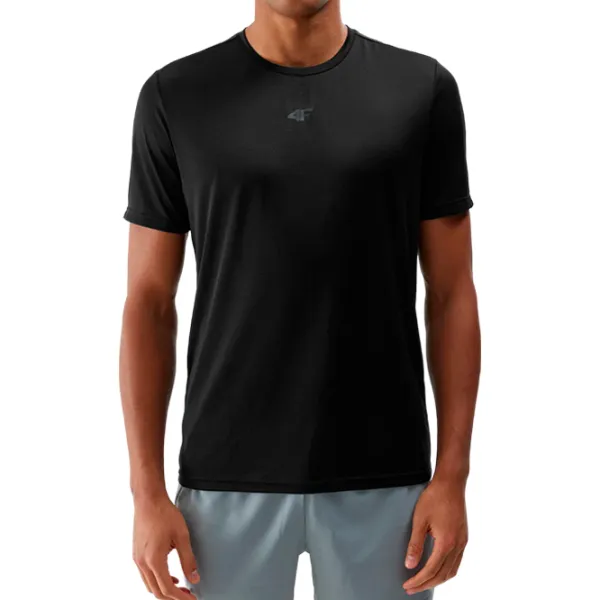 Tricou pentru bărbați 4F 4FWSS24TFTSM697 100% poliester/ Black photo 3