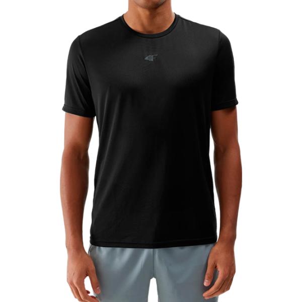 Tricou pentru bărbați 4F 4FWSS24TFTSM697 100% poliester/ Black photo 3