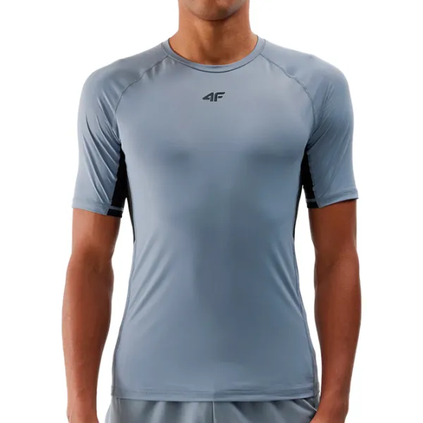 Tricou pentru bărbați 4F 4FWSS24TFTSM700 88% Poliamidă/ Gray photo 2