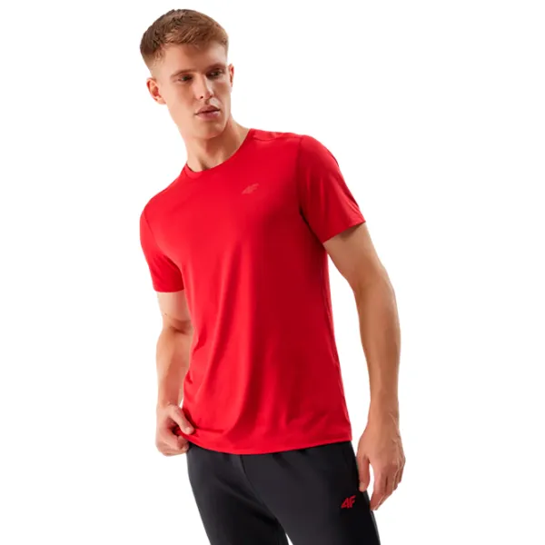 Tricou pentru bărbați 4F 4FWSS24TFTSM598 90% poliester/ Red photo 3