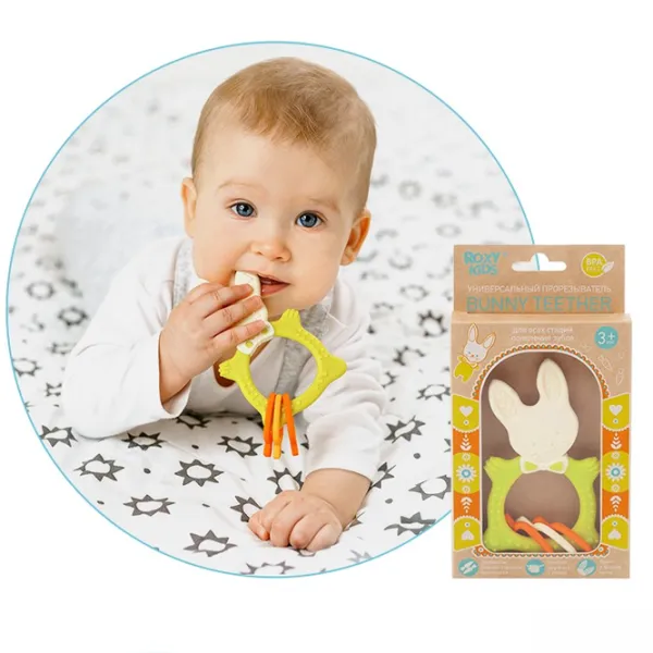 Jucărie pentru dentiție Roxy Kids RBT-001GN de la 3 luni photo 4