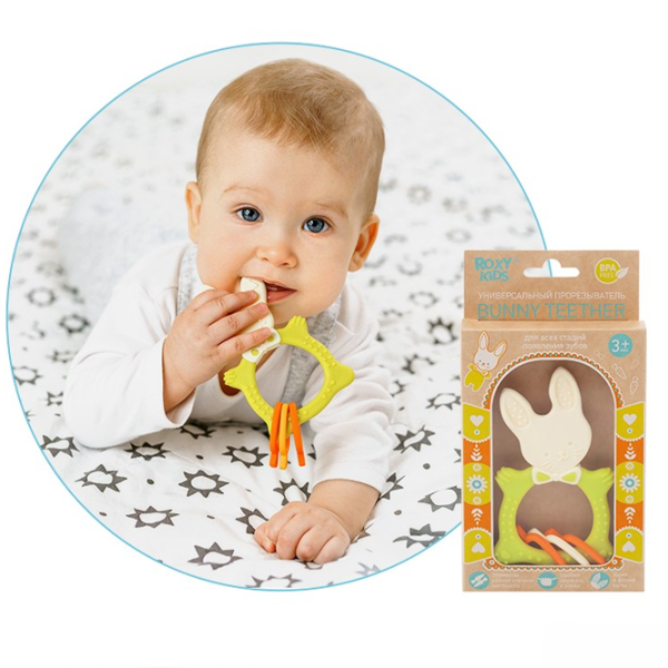 Jucărie pentru dentiție Roxy Kids RBT-001GN de la 3 luni photo 4