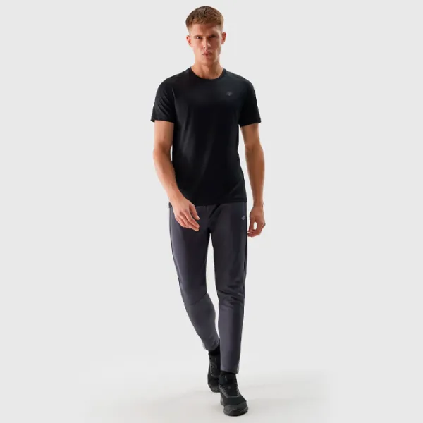 Tricou pentru bărbați 4F 4FWSS24TFTSM598 90% poliester/ Black photo 4