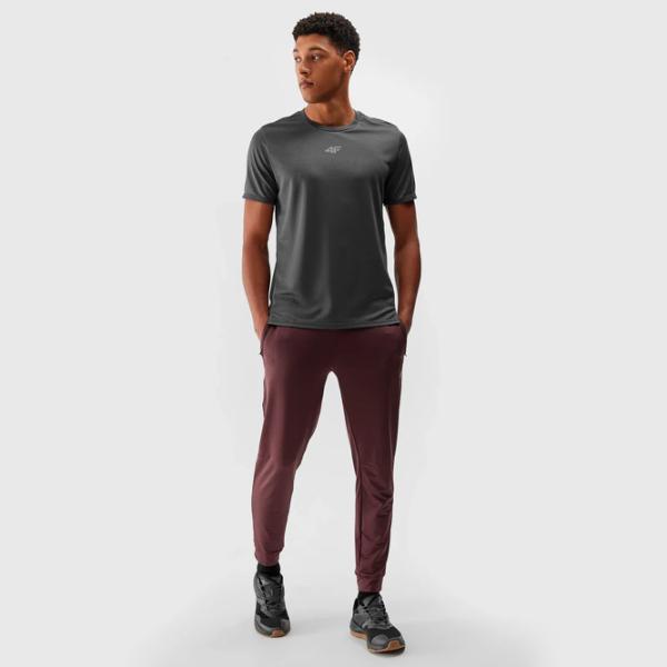 Tricou pentru bărbați 4F 4FWSS24TFTSM702 100% poliester/ Gray photo 4