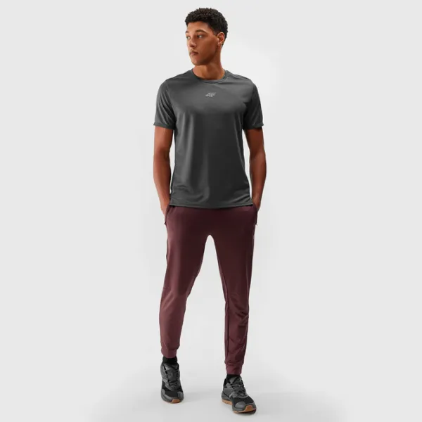 Tricou pentru bărbați 4F 4FWSS24TFTSM702 100% poliester/ Gray photo 4